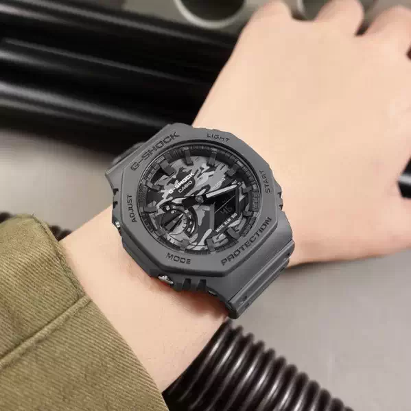 G-shock - Reloj Casio, color carbón con protección (Ga-2100-1ajf) para  hombre