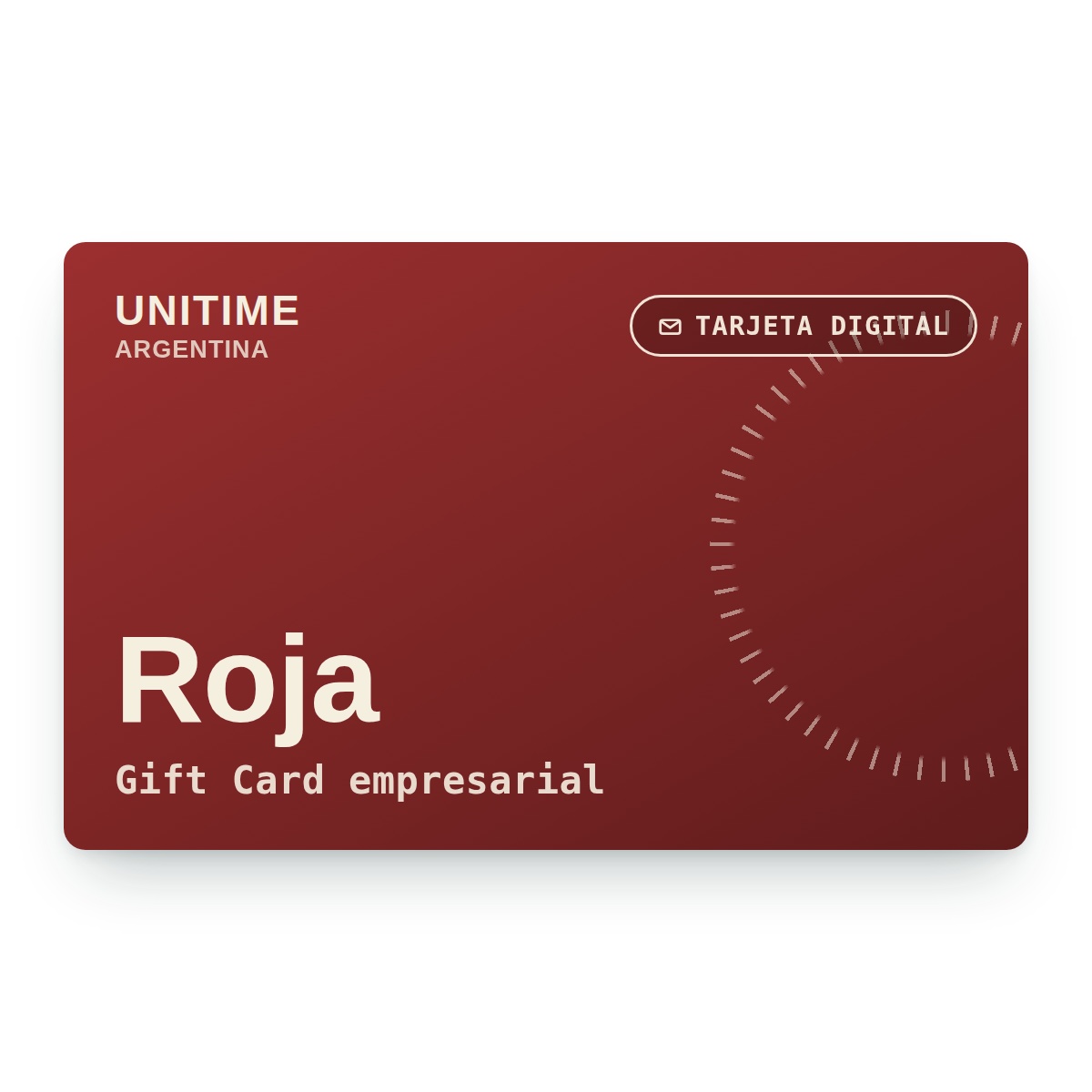 Gift Card Roja - Tarjeta de Regalo Unitime