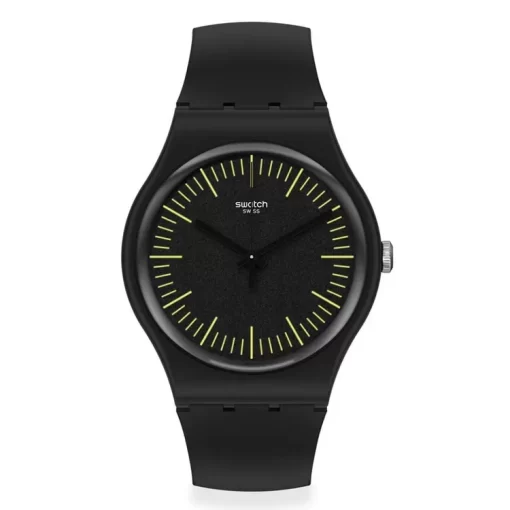 Reloj Swatch Blacknyellow Dama Mujer Tienda Oficial Unitime Argentina