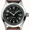 Hamilton Khaki Field Auto H70455533 de 38 mm, esfera negra y correa de cuero marrón | UNITIME Argentina