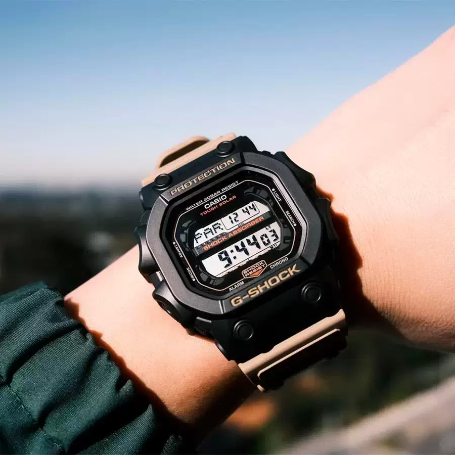 Reloj CASIO G-SHOCK GX-56TU-1A5 de estética táctica y alta resistencia para uso deportivo intenso,