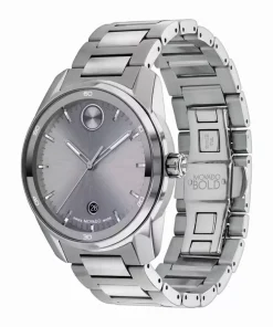Reloj MOVADO Bold Verso 3601204 de 42 mm con diseño tridimensional en acero inoxidable, estilo moderno y acabado premium, ideal para uso diario en Argentina.