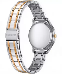 Reloj mujer Citizen Eco-Drive EM0506-77A bicolor con esfera clara texturada en Unitime Argentina