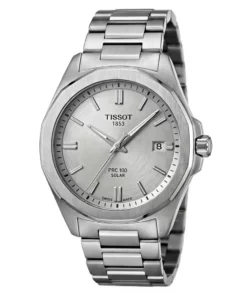 Reloj TISSOT PRC 100 Solar T151.422.11.031.00 con caja angular de acero, WR100M y tecnología solar. Disponible en Unitime Argentina