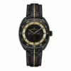 Hamilton American Classic Pan Europ Resident Evil Requiem H35455730, esfera negra con detalles dorados, sobre fondo blanco.