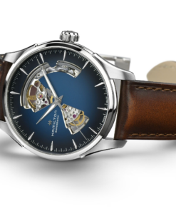 Reloj Hamilton Jazzmaster Open Heart H32675540 de 40 mm con esfera azul y correa de cuero marrón