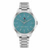 Reloj Tommy Hilfiger Chloe 1782826 mujer 34 mm esfera celeste y malla de acero