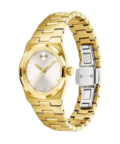Detalle de esfera del reloj MOVADO Mini Quest 3601294 enchapado en oro amarillo, Buenos Aires, Argentina