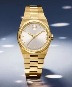 Malla enchapada en oro amarillo del reloj MOVADO Mini Quest 3601294 para mujer, UNITIME Argentina