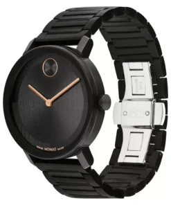 Perfil de caja negra de 40 mm del reloj suizo Movado 3601112