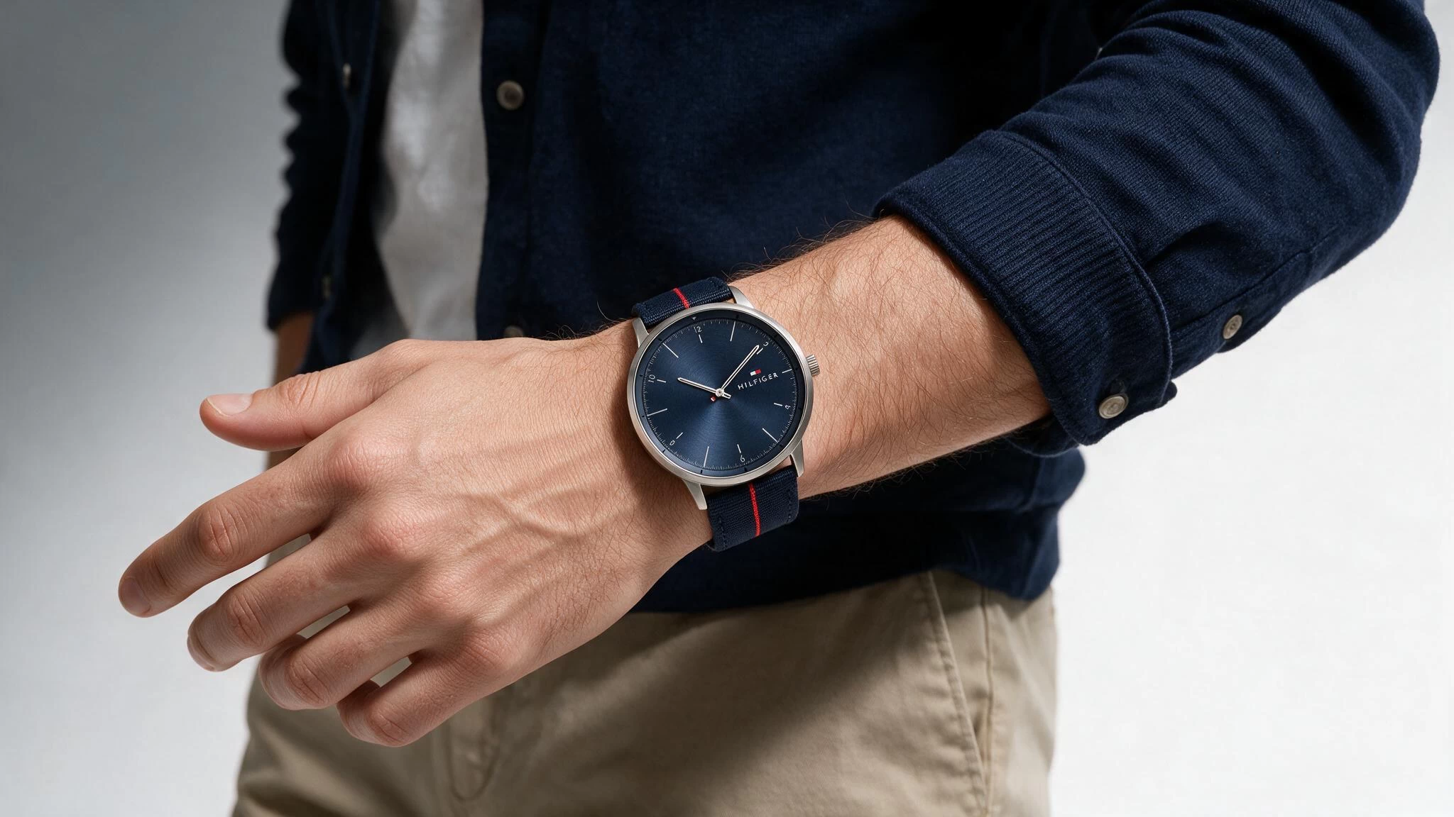 Reloj Tommy Hilfiger Hendrix 1791844 hombre 43 mm esfera azul y correa azul