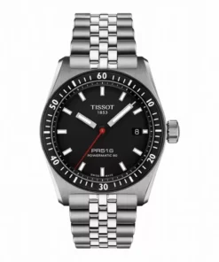 Fondo transparente del Tissot PR516 Powermatic 80 y movimiento automático