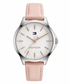Reloj Tommy Hilfiger Chloe 1782865 mujer 34 mm con correa de cuero rosa