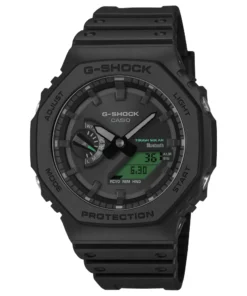 CASIO G-SHOCK GA-B2100BEG-1A negro y verde, vista frontal