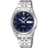 Reloj Seiko 5 SNK357 automático de 37 mm, esfera azul medianoche