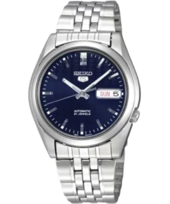 Reloj Seiko 5 SNK357 automático de 37 mm, esfera azul medianoche