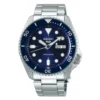 Reloj Seiko 5 Sports SRPD51 automático, esfera azul y malla de acero