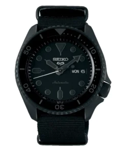 Reloj Seiko 5 Sports SRPD79 automático, caja negra y correa de nylon