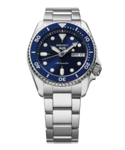 Reloj Seiko 5 Sports SRPL77 automático de 38 mm, esfera azul (vista 3)