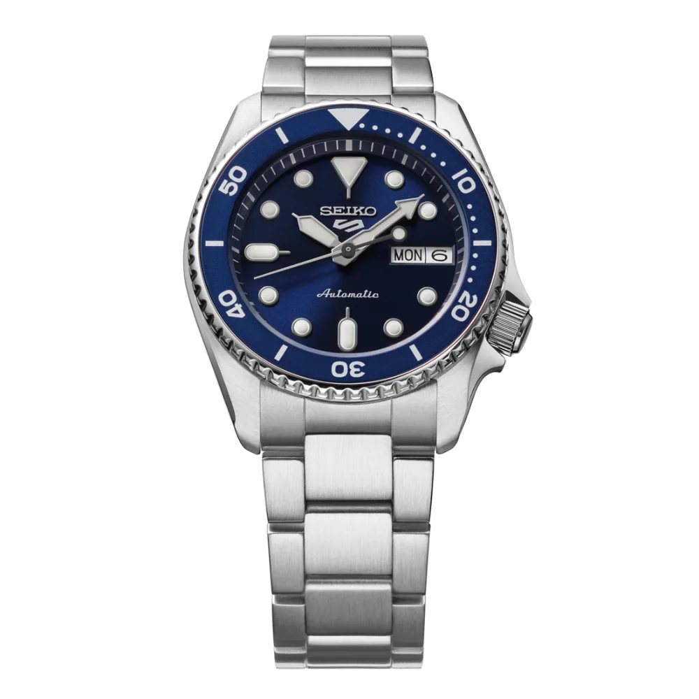 Reloj Seiko 5 Sports SRPL77 automático de 38 mm, esfera azul (vista 3)