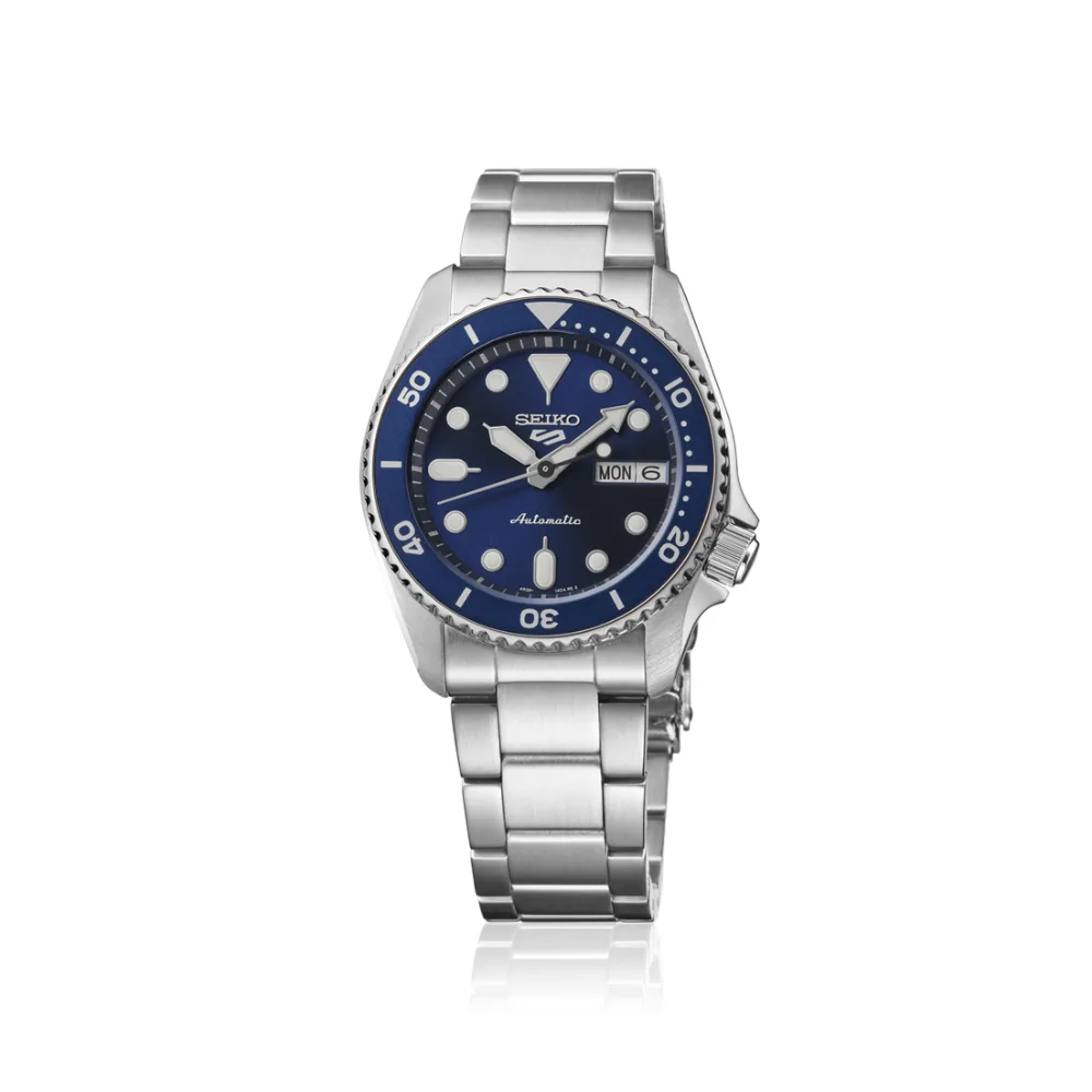 Reloj Seiko 5 Sports SRPL77 automático de 38 mm, esfera azul (vista 4)