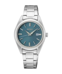 Reloj de mujer Seiko SUR531, esfera azul y malla de acero