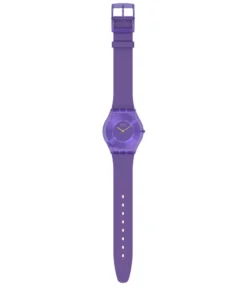 Swatch Skin Purple Time SS08V103 con la correa violeta completa y hebilla