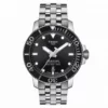 Vista frontal del Tissot Seastar 1000 43 mm T120.407.11.051.00 con esfera y bisel negros en UNITIME Argentina