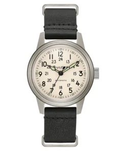 Reloj Hombre Bulova Hack Automático 96A246 Marfil y Cuero
