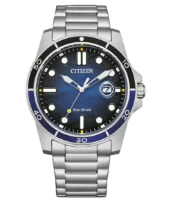 Vista frontal del Citizen AW1810-85L sobre fondo blanco