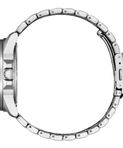 Perfil y brazalete del Citizen AW1810-85L sobre fondo blanco